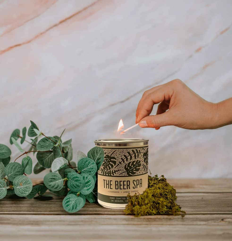 The Beer Spa candle