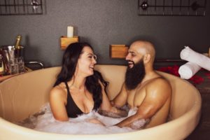 Couple at The Beer Spa for Valentine's Day in Denver