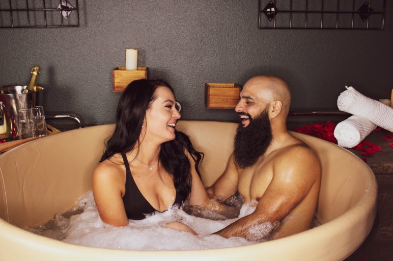Couple at The Beer Spa for Valentine's Day in Denver
